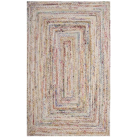 Safavieh 2 ft. -3 in. x 20 ft. Braided Collection Runner Rug - Ivory & Multi Color BRD210B-220